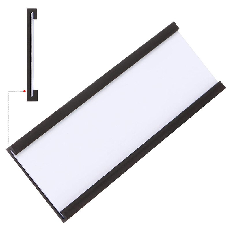30Pcs Magnetische Label Houders Met Magnetische Data Card Houders Met Clear Plastic Protectors Voor Metalen Plank (1X3 Inch)