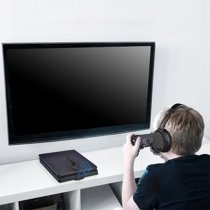 Driver-Free USB Bluetooth 5.3 Audio Transmitter, for Game Console PS4/5, Computer, Compatible with Windows XP/7/8/10