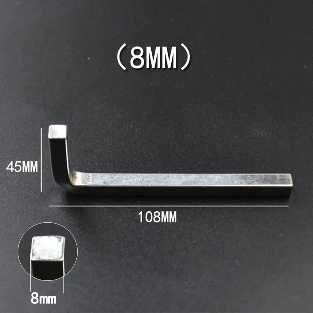 Llave de cabeza cuadrada en forma de L de 3-10mm, llave cuadrada de 4 puntos, llave de acero al cromo vanadio, destornillador para apretar los tornillos cuadrados: Azul