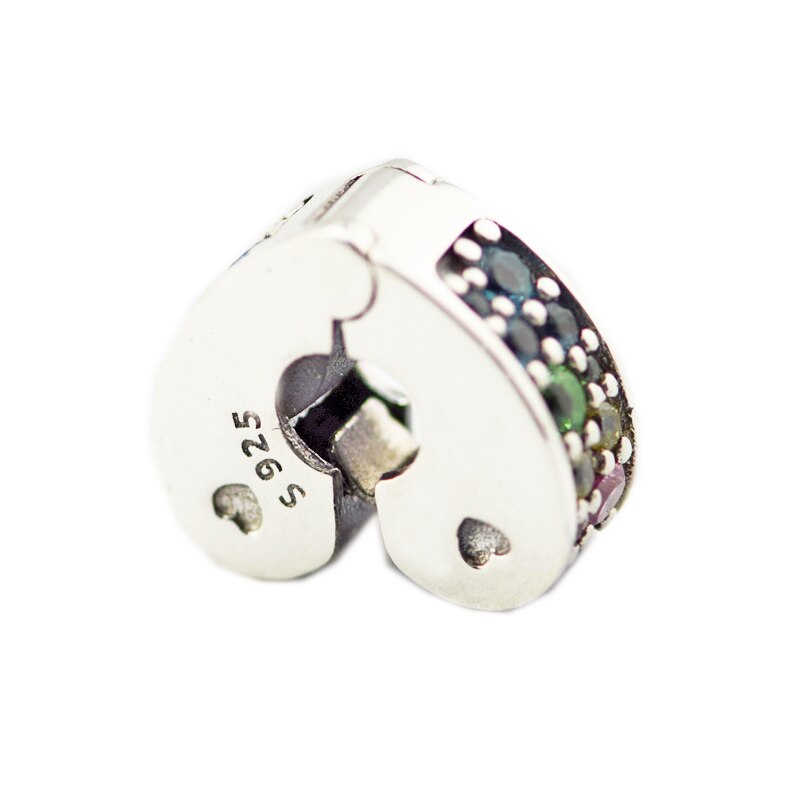 Charms 925 Silver Original Rainbow Arc of Love Clip Woman DIY Bracelets Jewelry Making natural stone beads For Jewelry Making
