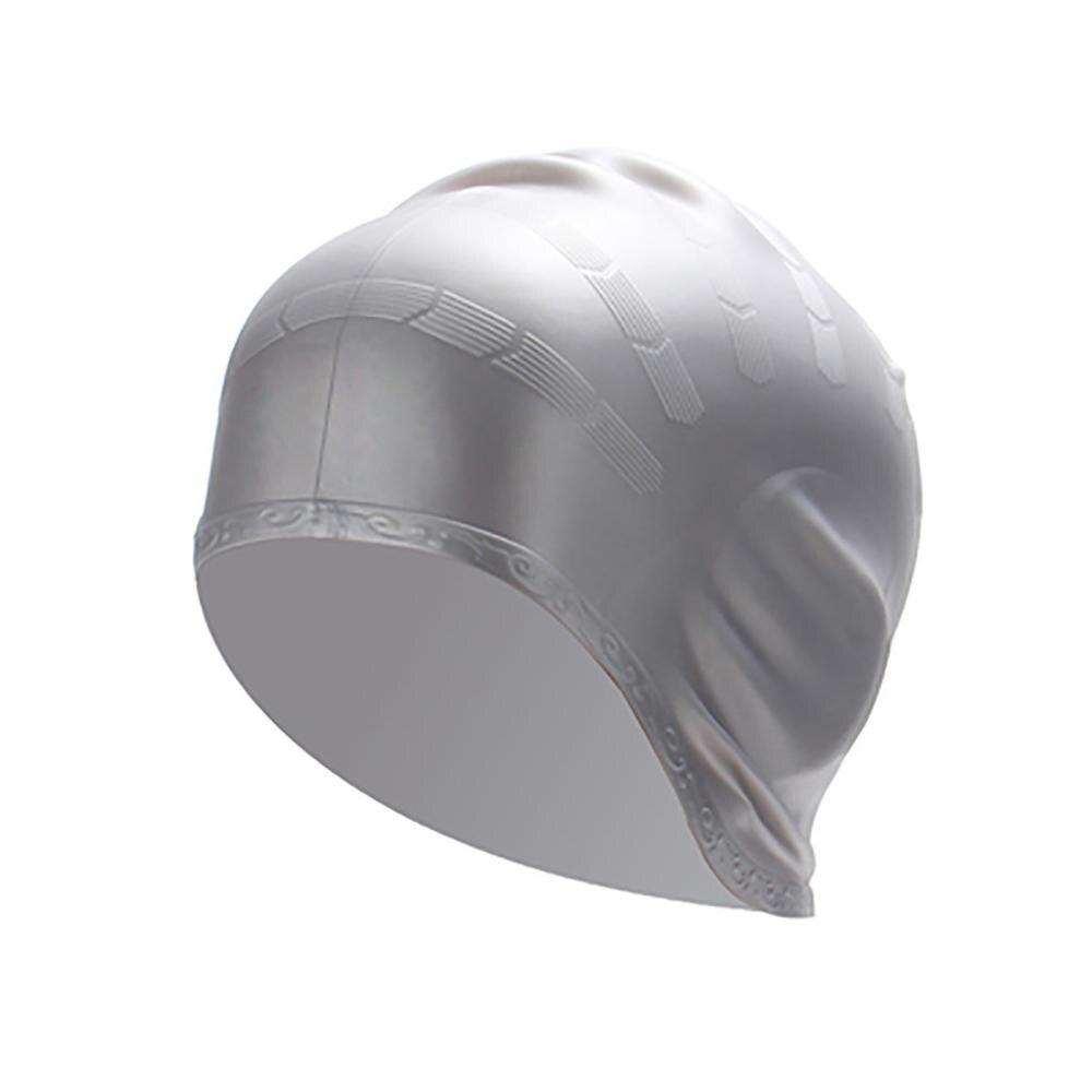 Silicone Swimming Cap Cover Ears Long Hair Clean Swim Pool For Adult Men Women бир уши для плаванья F@: C