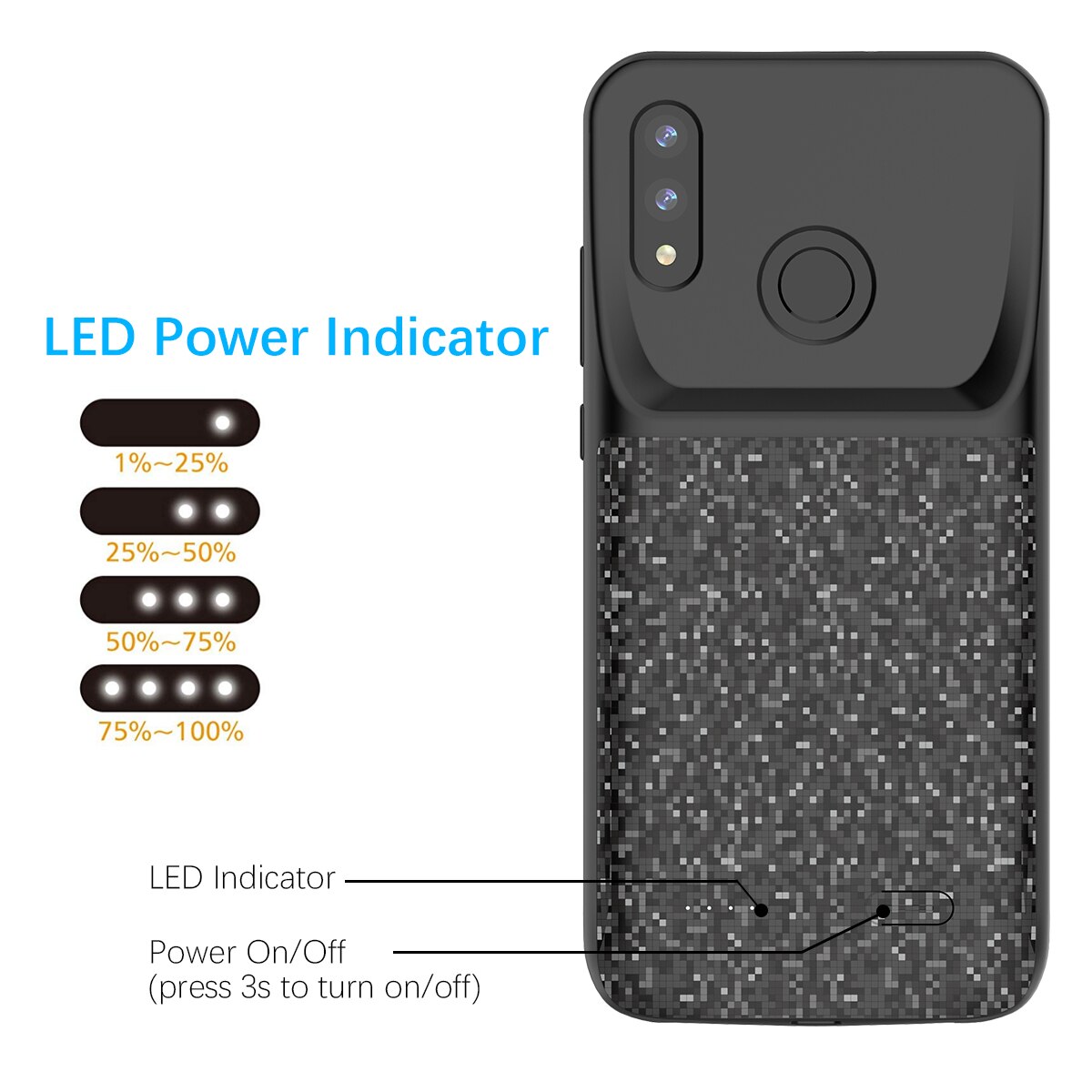 Für Huawei Honor 10 Lite P Smart Batterie Ladegerät Fall 4700 mAh Backup Power Bank Ladegerät Abdeckung Für huawei P Smart