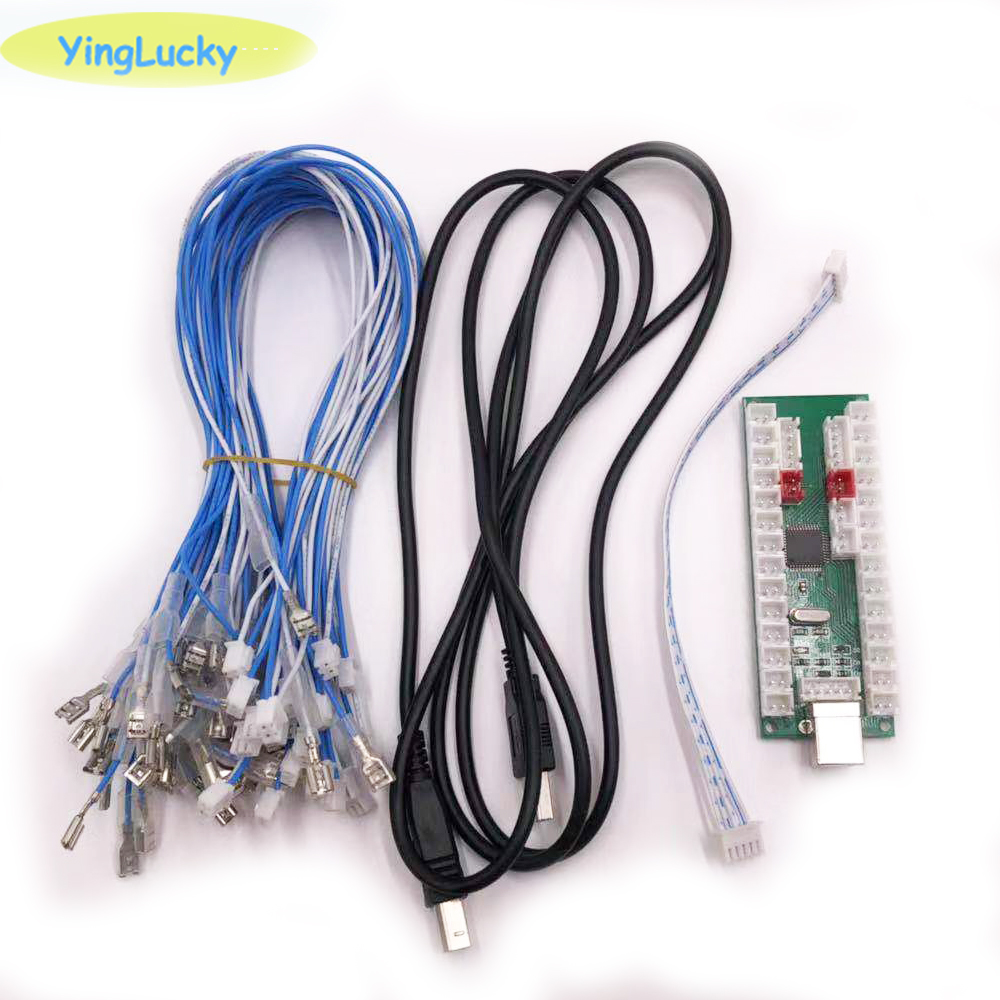 Arcade joystick diy kit nul forsinkelse arcade diy kit  ps 2 usb encoder til pc arcade sanwa joystick sanwa trykknapper til arcade