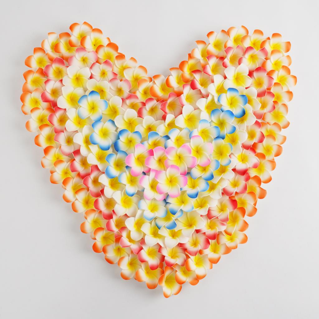 10 pz Plumeria hawaiano PE schiuma frangipane fiore artificiale copricapo fiori uovo fiori per decorazioni di nozze forniture per feste