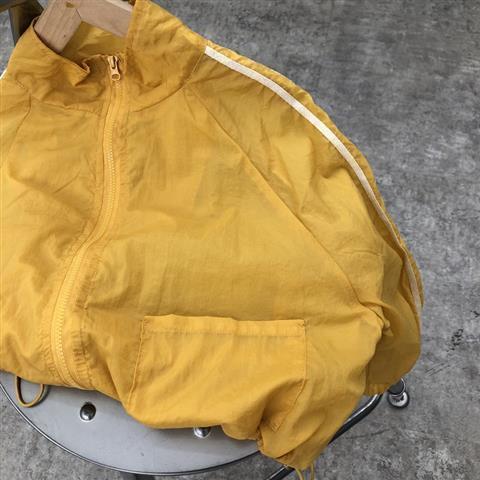 Ragazzi ragazze giacca tuta sportiva protezione solare abbigliamento abbigliamento estivo per bambini camicia con cerniera coreana Sunbreaker abbigliamento per bambini ragazza: Yellow /  120cm
