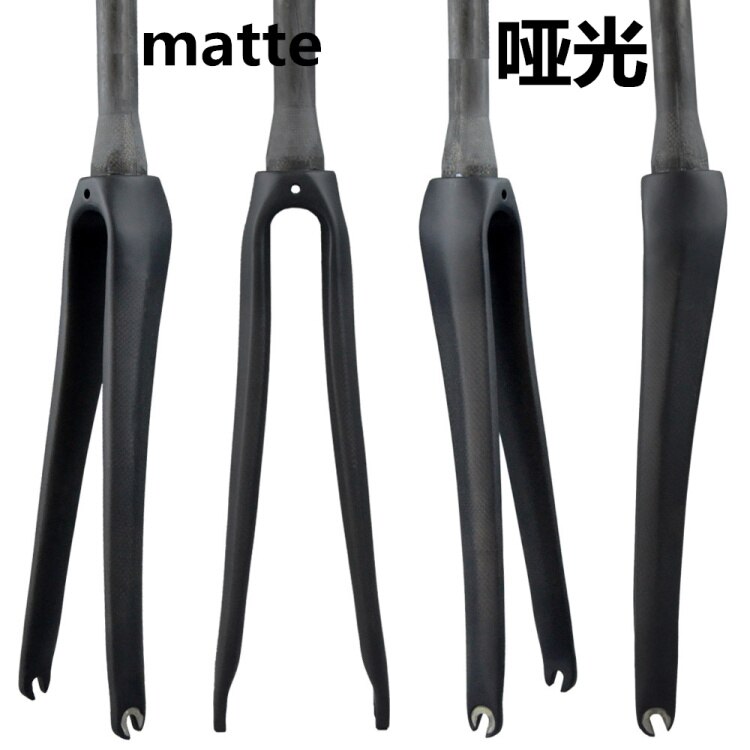 700C Road bicycle 3K full carbon fibre forks Fixed Gear bike straight /cone tube carbon forks Track bike carbon front forks