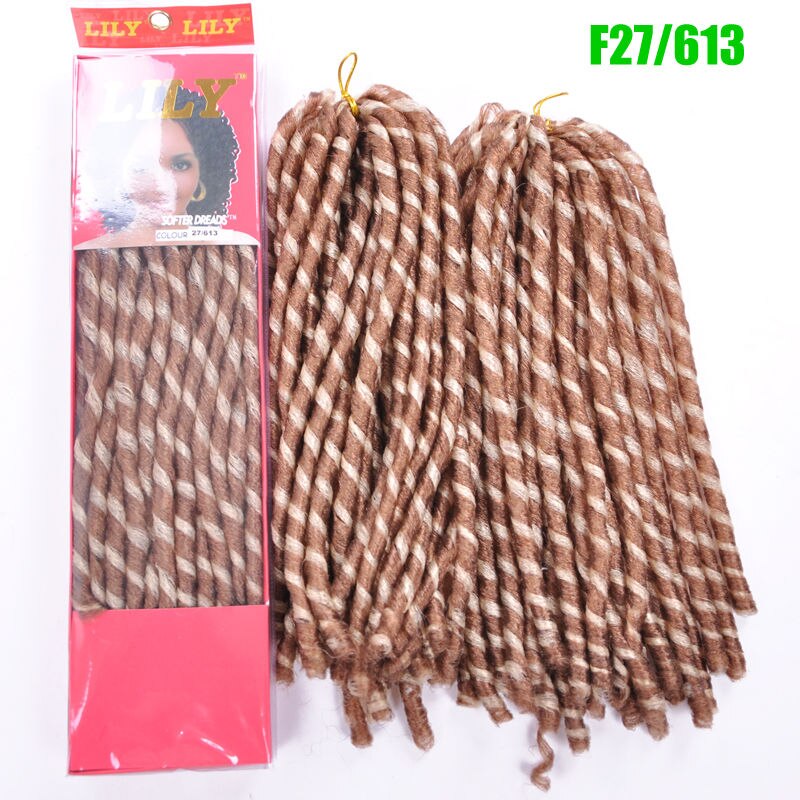 Extensions de mèches au Crochet, 30 racines, 14 pouces, Faux mèches, 12 couleurs, tresses au Crochet: T #27/613