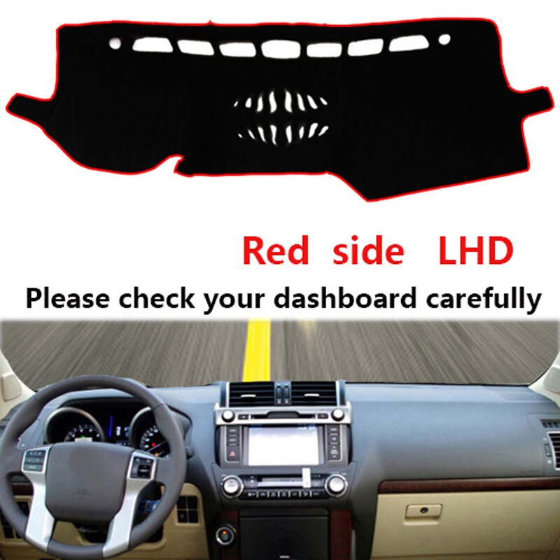 Til toyota land cruiser prado bil styling covers dashmat dash mat mat dashboard cover: Den røde side