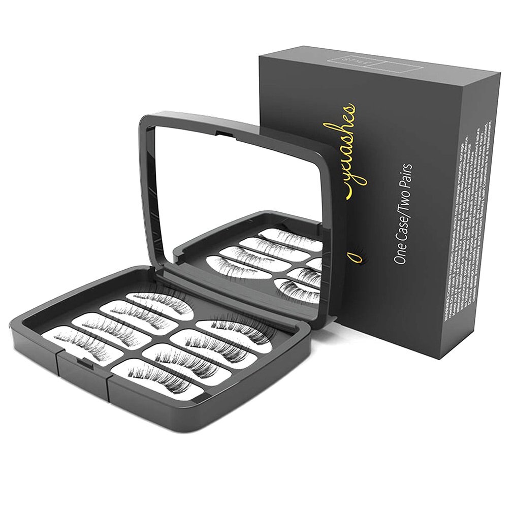 Magnet Falsche Wimpern High-end-Faser Dauerhaft Wasserdicht Leicht Zu Bedienen Weibliche Magnet Falsche Wimpern Mit Clip