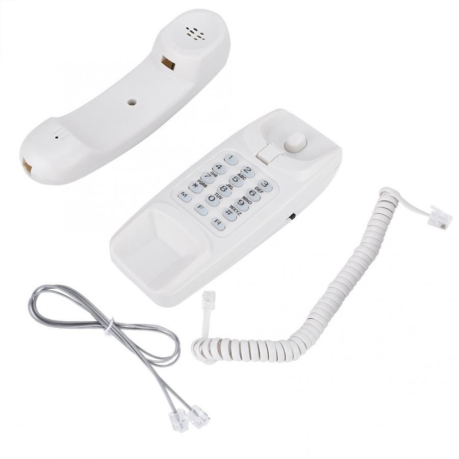 Wall Mount Vaste Telefoon Extension Geen Caller Id Telefoon Thuis Voor Hotel Familie Telefon Sem Fio Telefono Inalambrico De Casa: WHITE