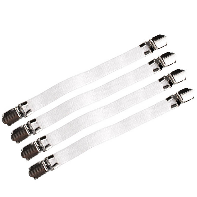 Sujetadores de sábana de cama multiusos útiles, soporte elástico para colchón, pinzas, herramienta para sábana de cama, sujetador de cinturón, LS, 4 Uds.