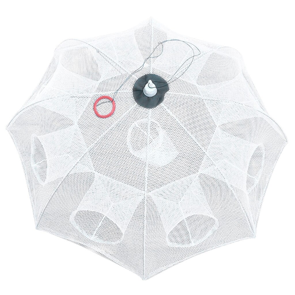 6/8 Holes Folded Portable Hexagon Fishing Net Shrimp Cage Foldable Crab Fish Trap Net Fishing Automatic Trap Shrimp CrabTrap: B