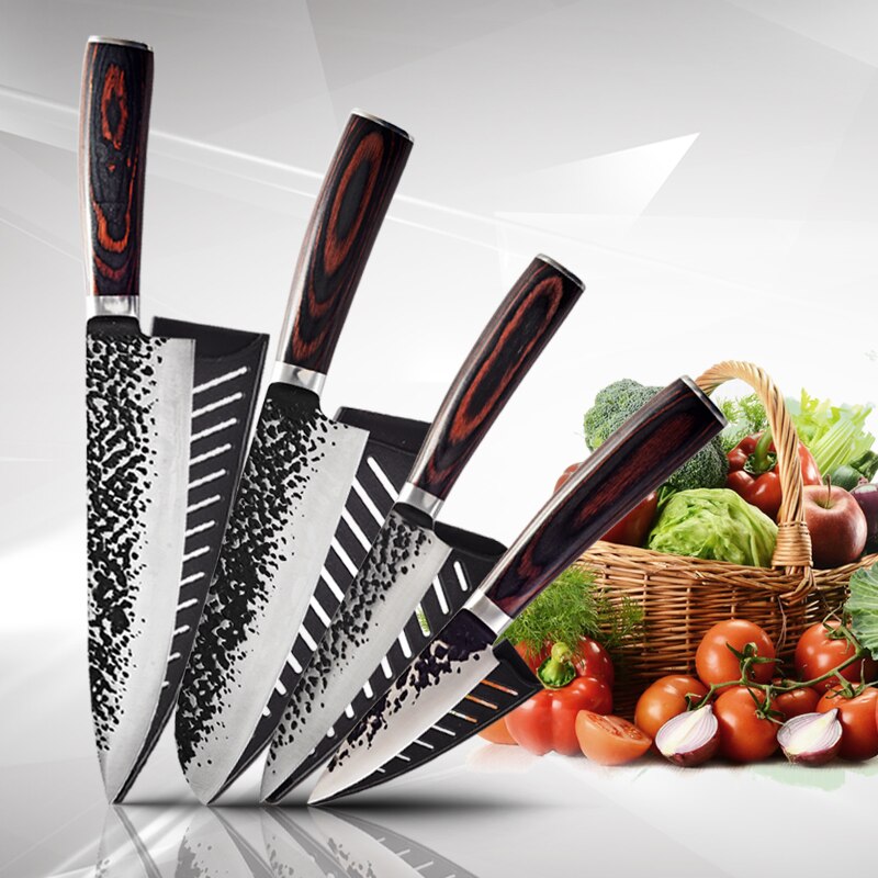 1806D Utility chef knife 8'' kitchen Knives-Set Sharp Cleaver kitchen tools Santoku Damascus Bread Knives Gif