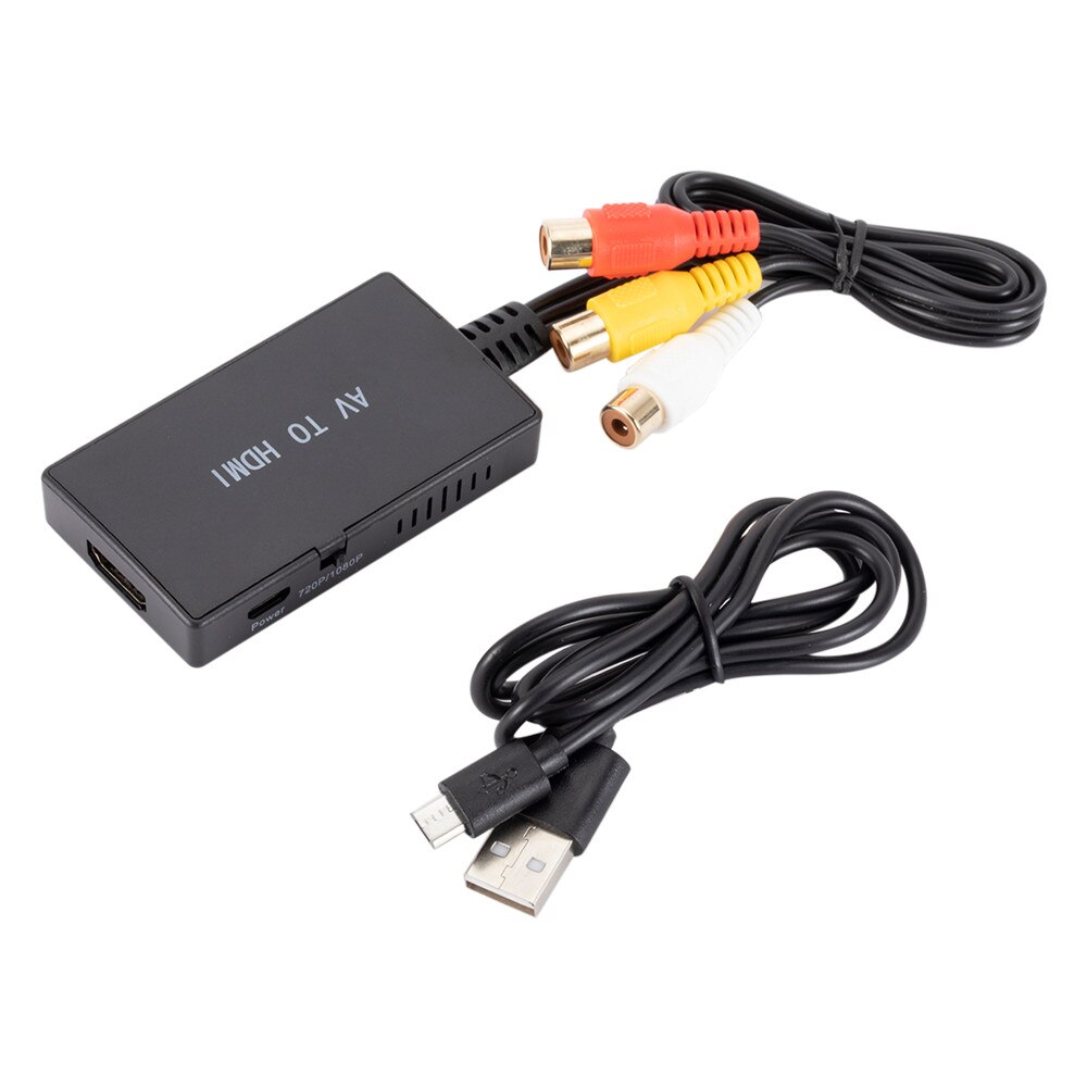 AV to HDMI Converter RCA to HDMI Audio Vdieo Converter Adapter Support 1080P/ 720P NTSC/PAL Compatible with PS1 PS2 PS3 HD TV: Default Title