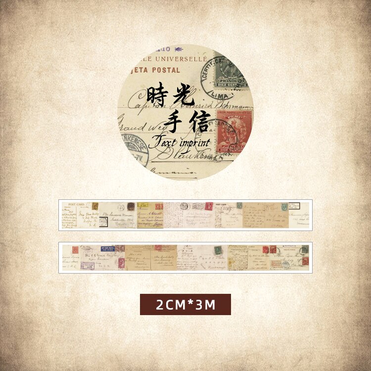 JIANQI-Juego de cinta Washi Retro, decoración Vintage, álbum de recortes, Washitape decorativo, diario: 6