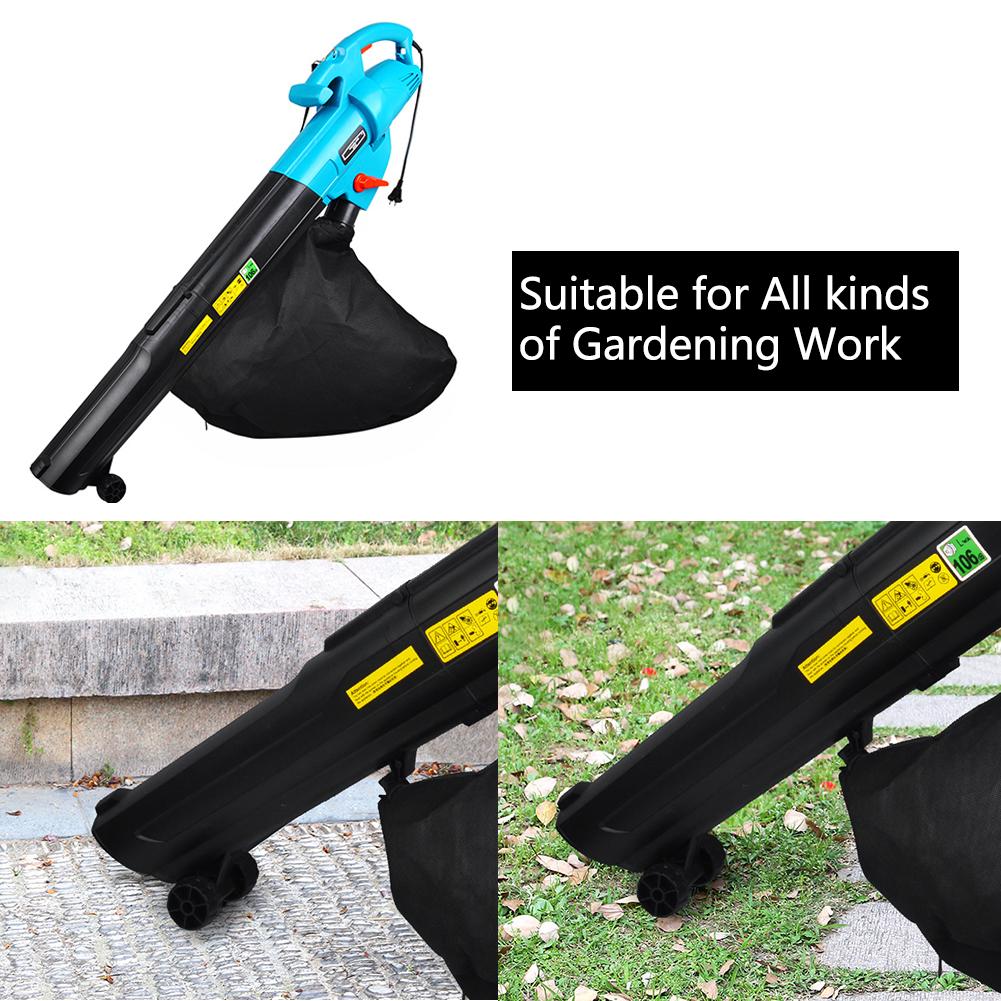 Electric Blower Leaf Vacuum 3 In 1 Multi-function Electric Garden Leaf Blower With 45L Collection Bag Leaf Snow Mulcher 3000W