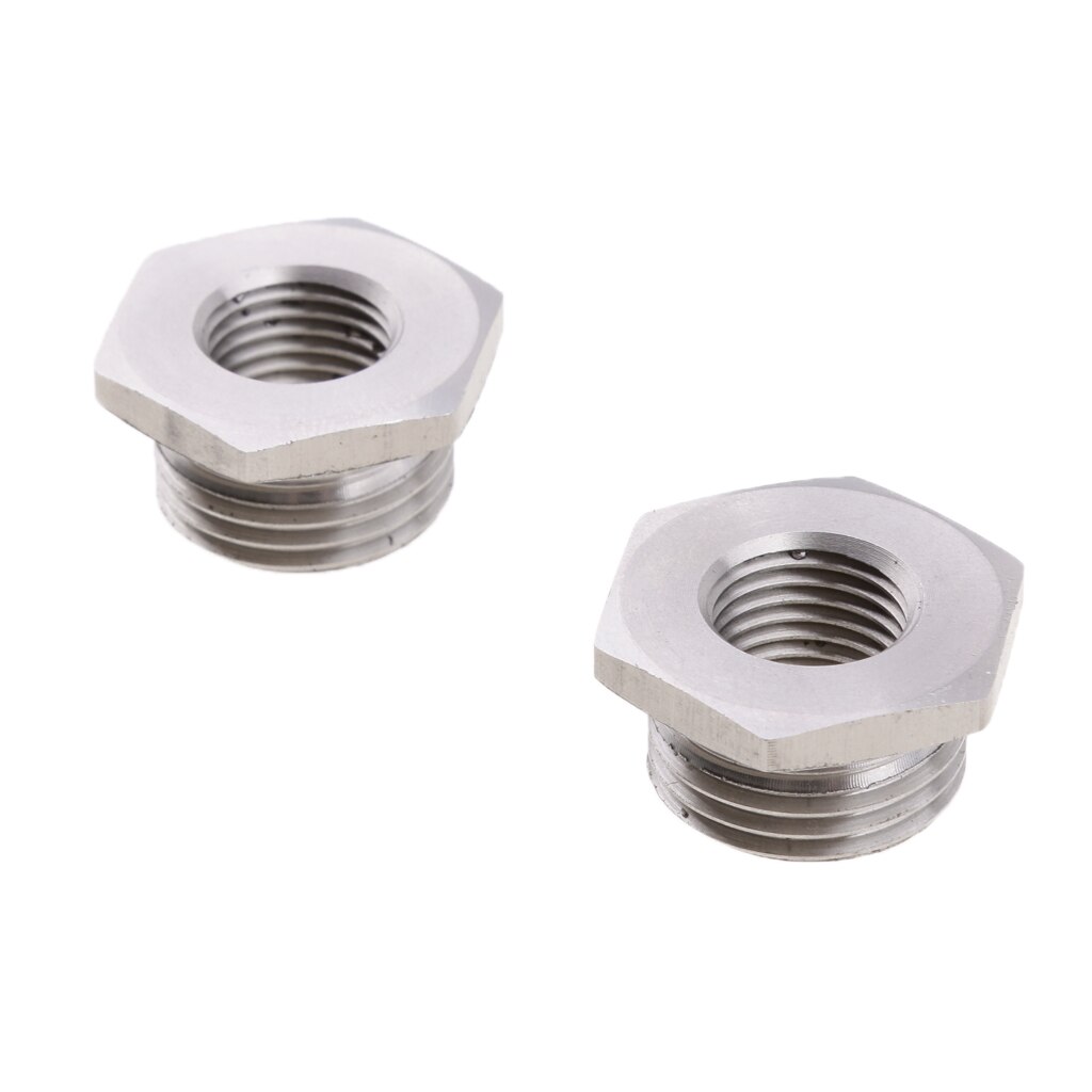 Stainless Steel O2 Sensor Bungs Fitting Adapter 18mm to 12mm for Motorcycle