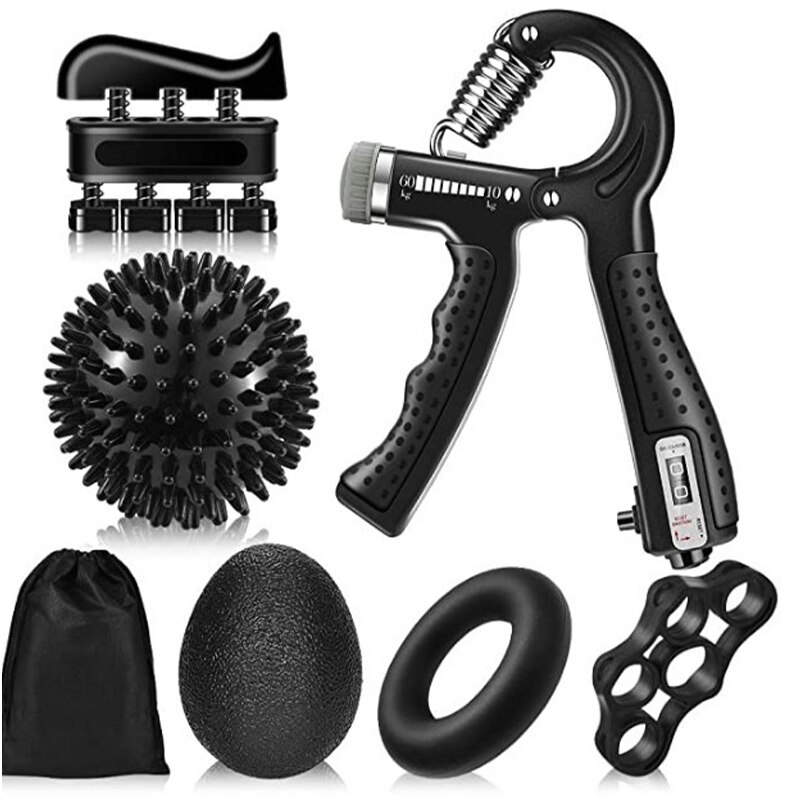 Silicone Finger Gripper Strength Resistance Trainer Hand Grip Wrist Yoga Stretcher Muscle Recovery Hand Rehabilitation Gym Tool: Ivory