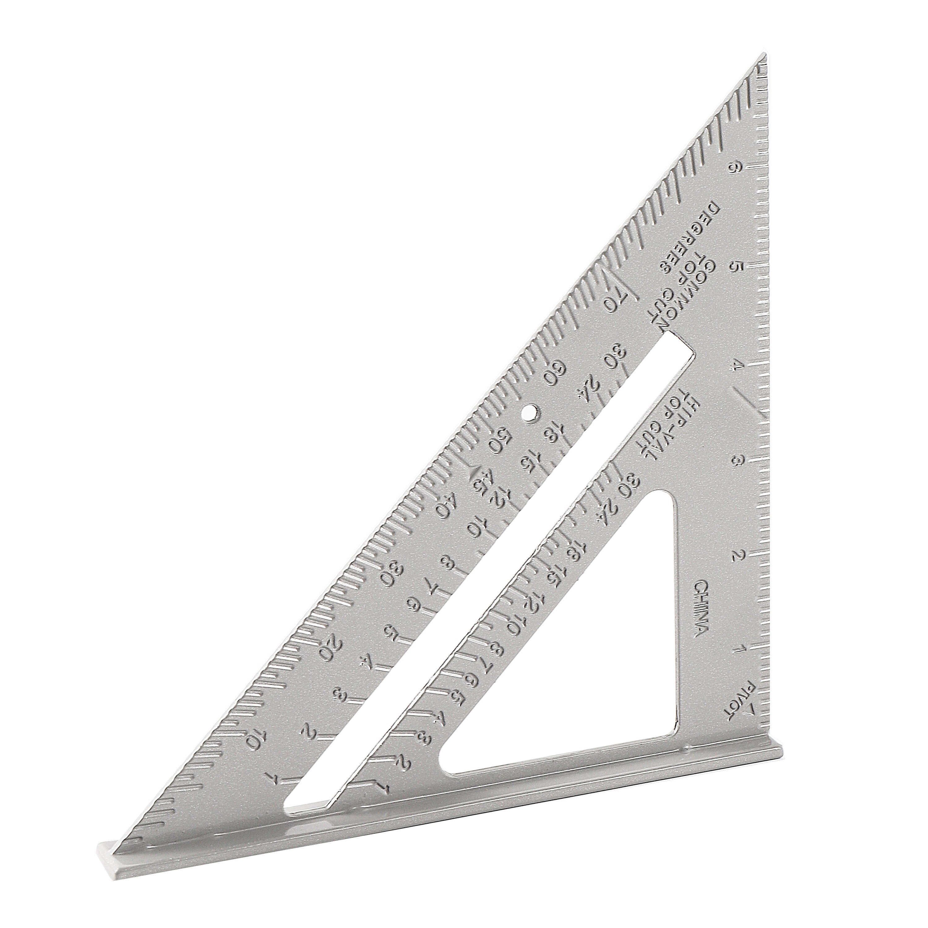 Tegneværktøj trekant lineal tømrer firkant hastighed firkant layout værktøj måleværktøj trekant lineal aluminiumslegering 45 ° 90 °
