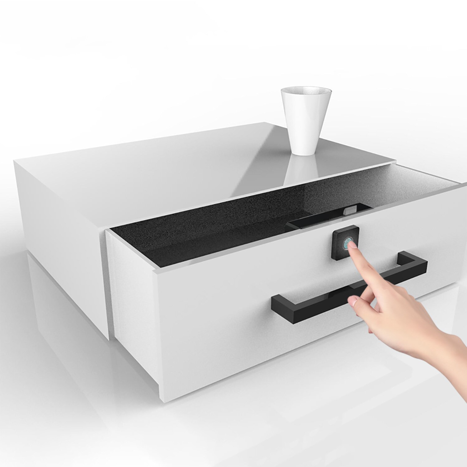 Smart Fingerprint Drawer Lock Quick Unlock USB Rechargeable Theft Prevention Intelligent Automatic Security Fingerprint Lock