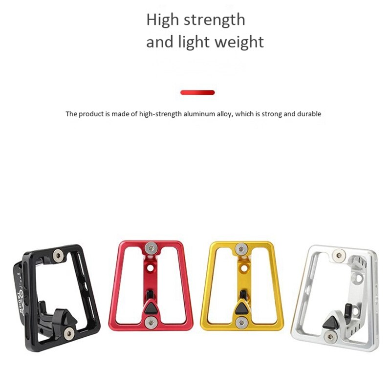 Muqzi Bicycle Front Carrier Block - For Brompton Dahon Folding Bike - Aluminum Alloy - Foldable Cargo Rack Bracket
