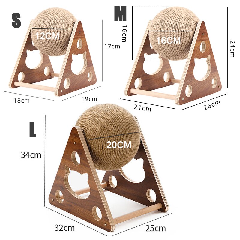 Cat Toy Interactive Cat Scratcher Board Kitten Sisal Rope Ball Scratch Paws Pet Grinding Scratching Cats For Scratcher Toys