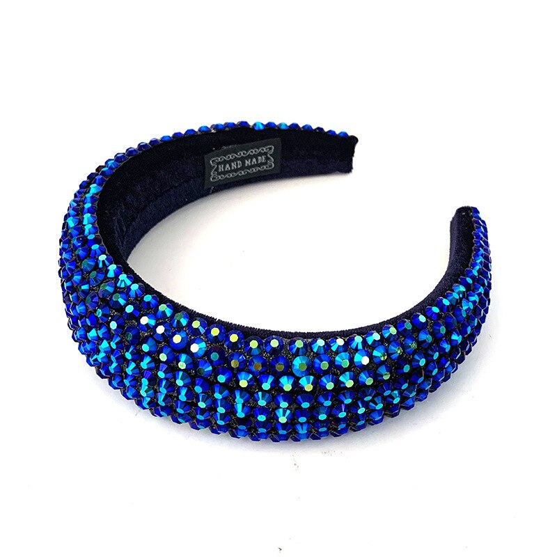 Headwear barroco bandana simulação cheia diamante bandana borda larga strass acessórios para o cabelo: 11 baolan