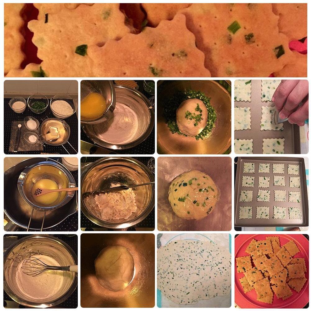 1PCS DIY Frame Wreath Cookie Cutter Steel Fluted Rectangle Shortbread Cookie And Biscuit Cutters Cake Mold