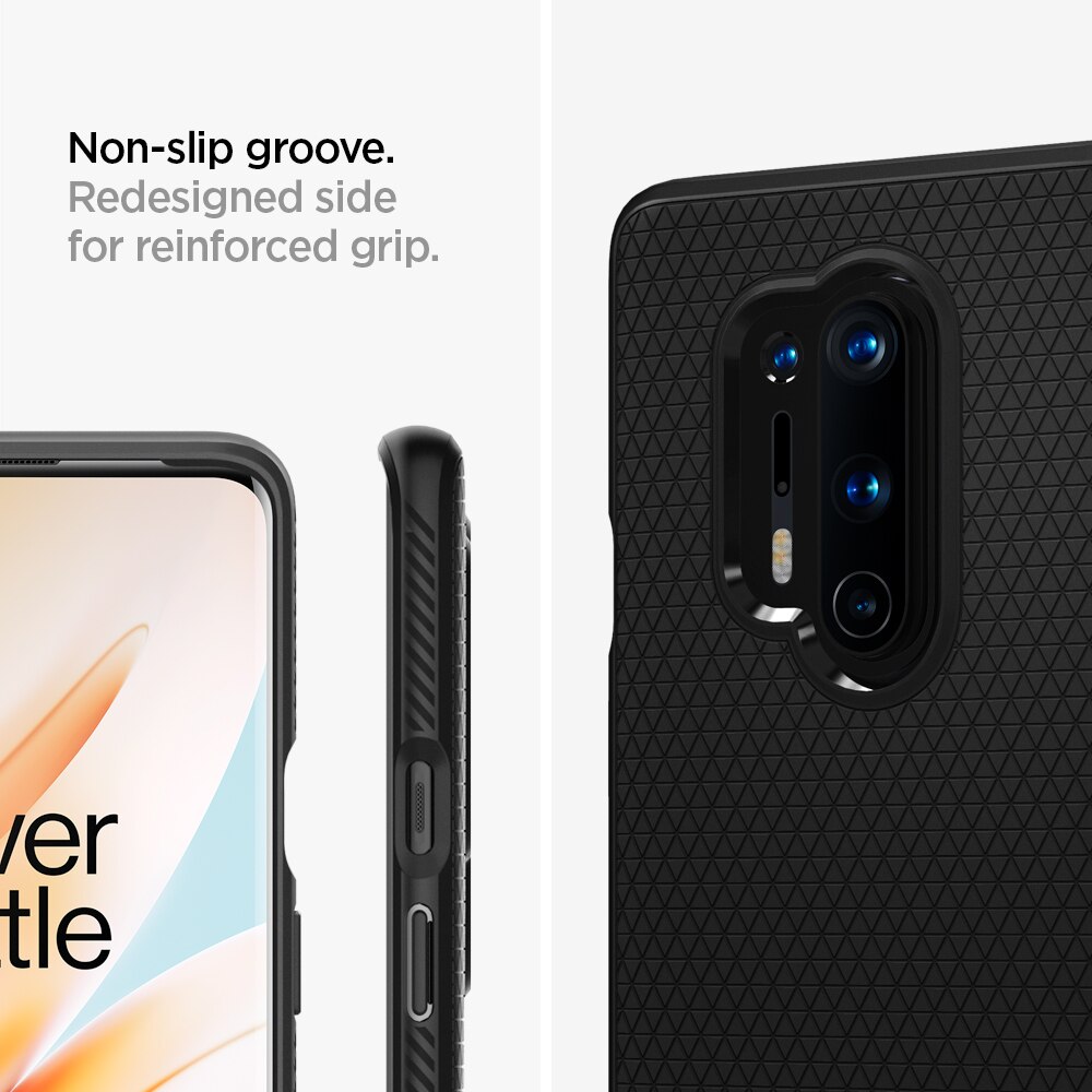 Spigen OnePlus 8 Pro Case Liquid Air Matte Black Lightweight Anti-Slip Phone Cases & Covers for OnePlus 8 Pro