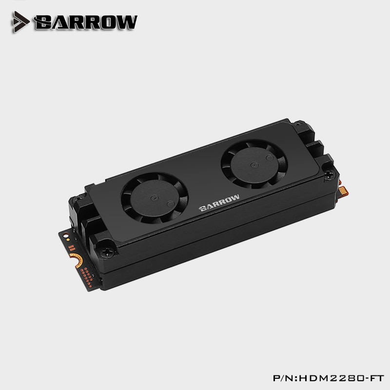 Barrow 2280 22110 PCIE SATA support multi specification M.2 Hard Disk Dual Fan Heat Sink Cooling radiator HDM2280-FT