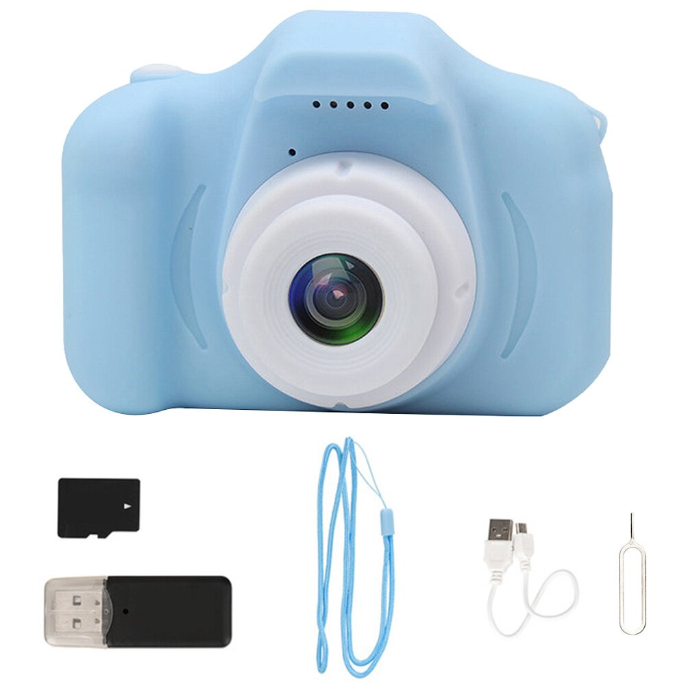 Mini Cartoon Foto Camera Speelgoed 2 Inch Hd Screen Childrens Digitale Camera Video Recorder Camcorder Speelgoed Voor Kinderen Meisjes: Blue