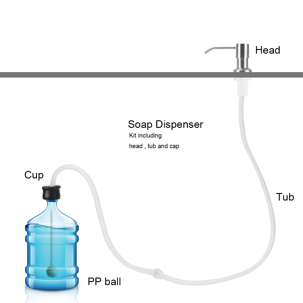 NICEYARD Manually Pressing Liquid Soap Dispenser Built-in Fluid Pump Liquid Soap Organizer for Bathroom and Kitchen Accessories
