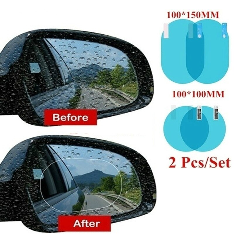 2 Stks/set Regendicht Auto Accessoires Auto Spiegel Venster Clear Film Membraan Anti Fog Anti-Glare Waterdichte Sticker Rijveiligheid