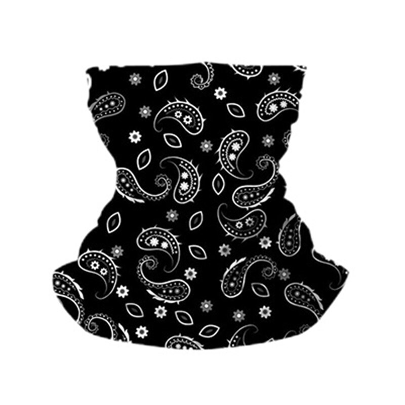 1pc cashew bloemenprint wandelsjaals heren polyester ademende kraag winddicht anti uv nekbedekking gezichtsmasker fietsbandana: Bk