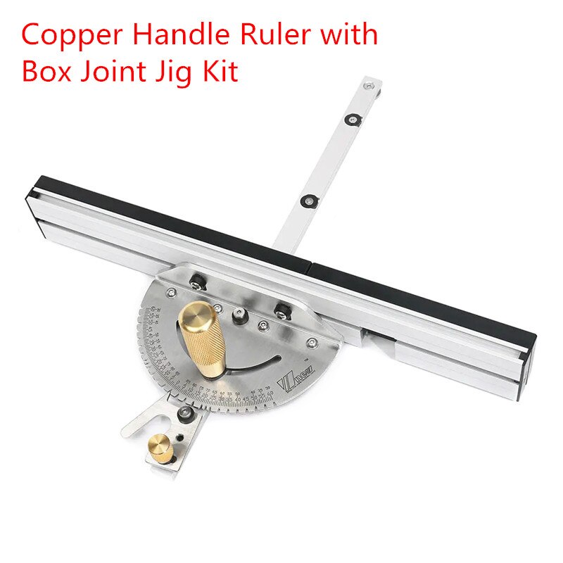450mm Angle Miter Gauge Sawing Assembly Ruler Box Joint Jig Track Stop Limit Profile Fence Woodworking Tools Table Saw Router