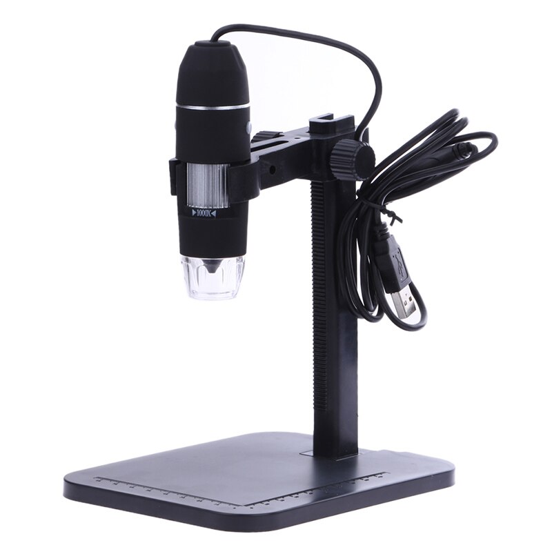 Professionele USB Digitale Microscoop 8 LED 2MP 1000X Elektronische Microscoop Endoscoop Zoom Camera Vergrootglas + Lift Stand Gereedschap