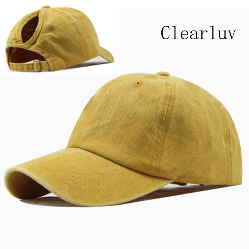 Uformell kvinne baseball lokk mannlig kvinnelig hatt vår baseball lokk til menn ensfarget retro bomull utendørs sommer nødt hatt: Gul