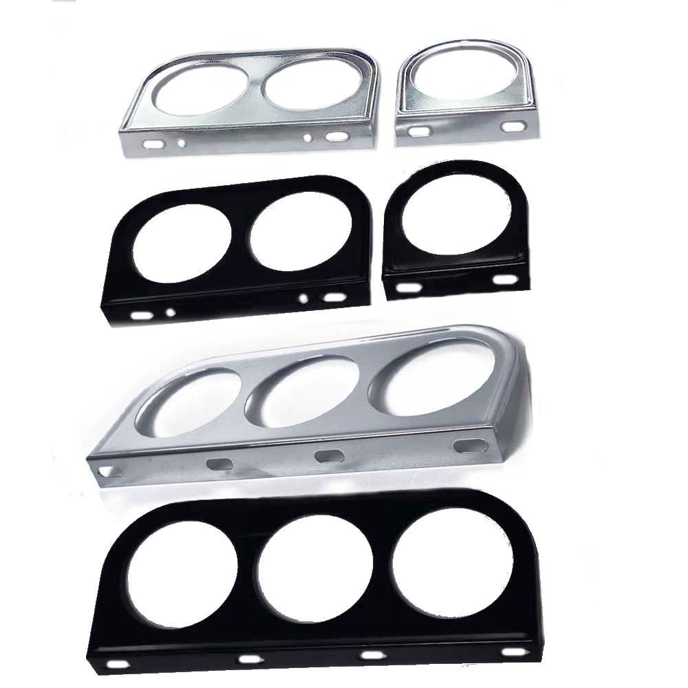 52MM Universal One/Two/Three Auto Modified Meter Cup Black, Car Gauge Holder for 2-Inch Triple /Double/ Single Hole Meter Chrome