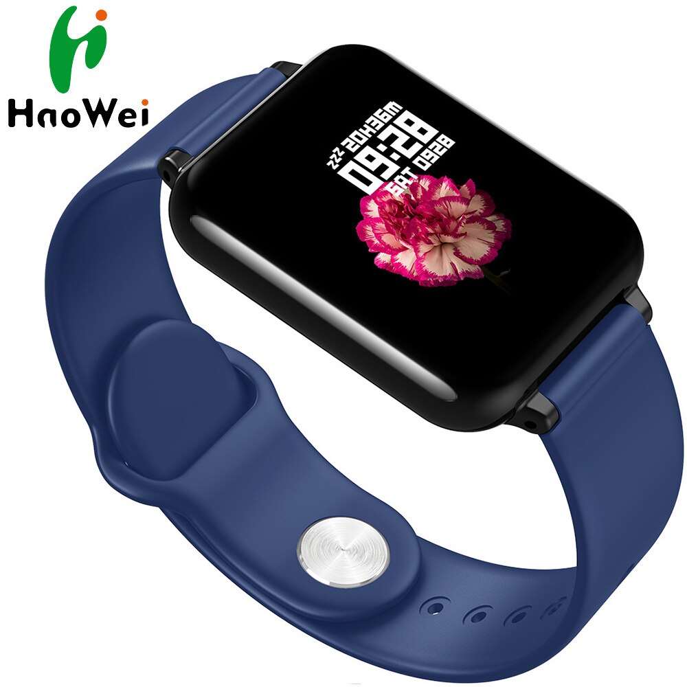 Xiaomi Haylou solaire LS02 montre intelligente 1.4LED pouce IP68 étanche Sport tension artérielle Bracelet pour Android iOS solaire poignet: HAOWEI Blue