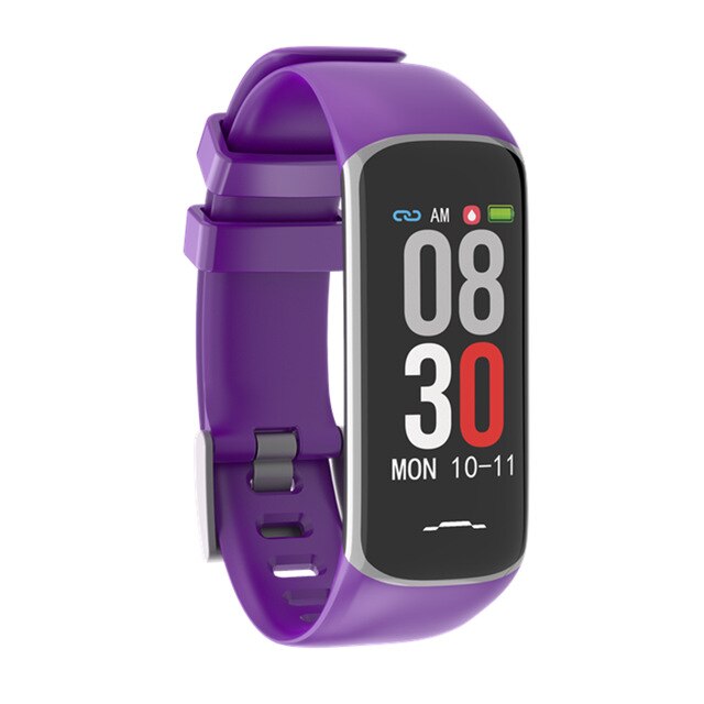 Smart Bracelet Band B2 Waterproof Bluetooth Wristband Female Physiology Reminder Heart Rate Monitor Fitness Tracker: Purple