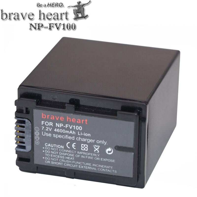 Batería NPFV100 de 4600mAh para Sony NP-FV100, NP-FV30, SX83E, SX63E, lote de 5 unidades