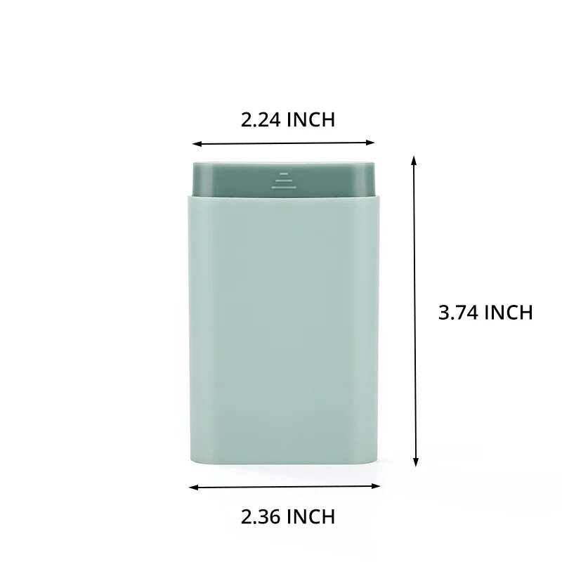 Boîte à médicaments rectangulaire à 6 grilles, 1 pièce, boîte à pilules, conteneur de vitamines, étui à pilules de voyage, Capsules de rangement, comprimés d'huiles de poisson en plastique Bo: green