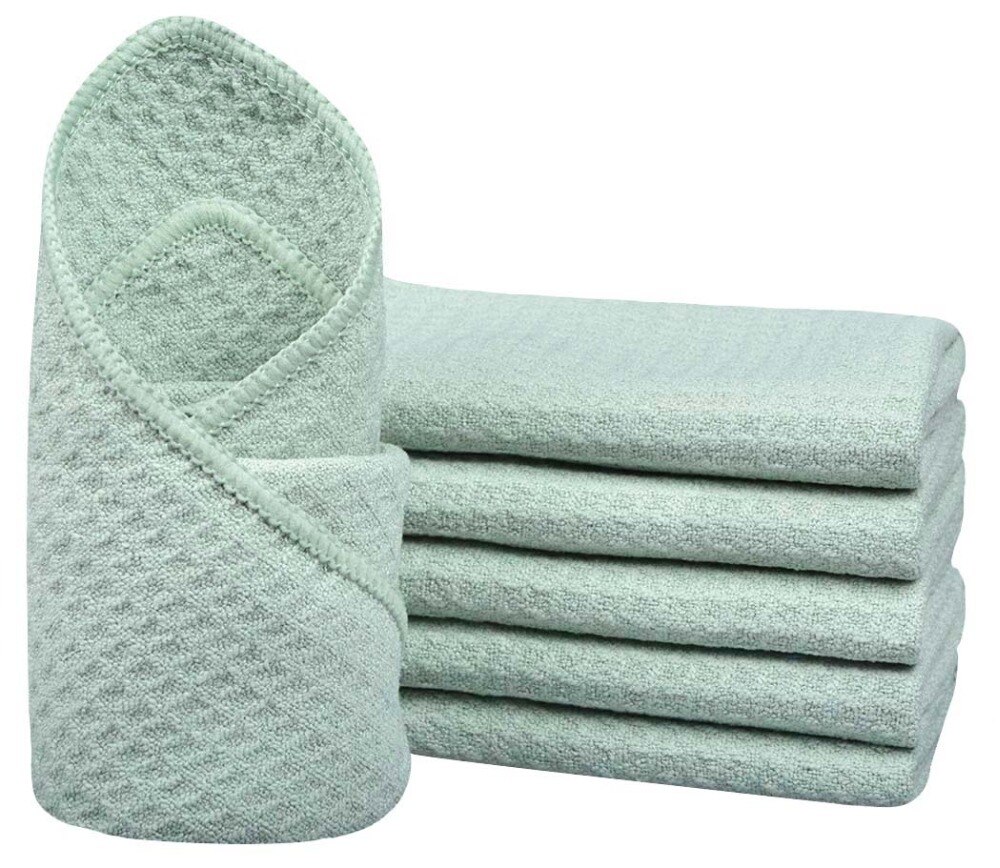Sinland mikrofiber makeupfjerner klud vaffelvæv ansigtsrengøring ansigt håndklæde klud kropsklude 13 tommer  x 13 tommer 6 pakke
