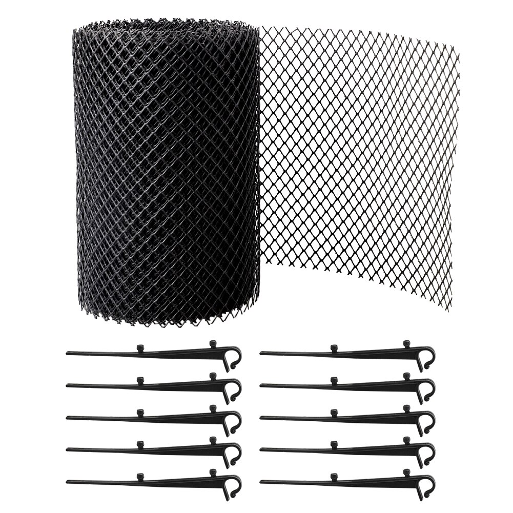 Outdoor Garden Balcony Drain Floor Stops Leaves Anti Clogging Easy Install With Stakes Gutter Guard Mesh Cover Cleaning Tool