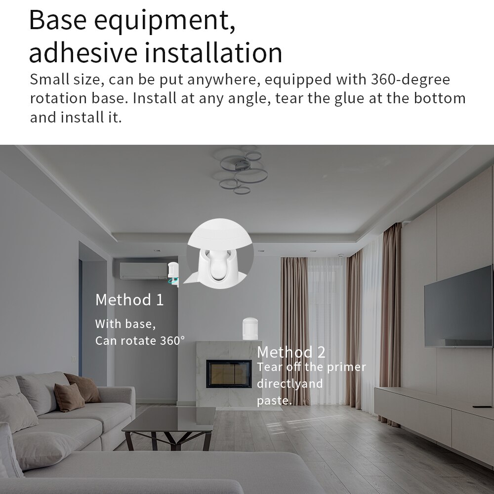 Zigbee – capteur de mouvement intelligent sans fil, pour alarme de sécurité domestique, compatible avec l&#39;application Tuya Smart Life