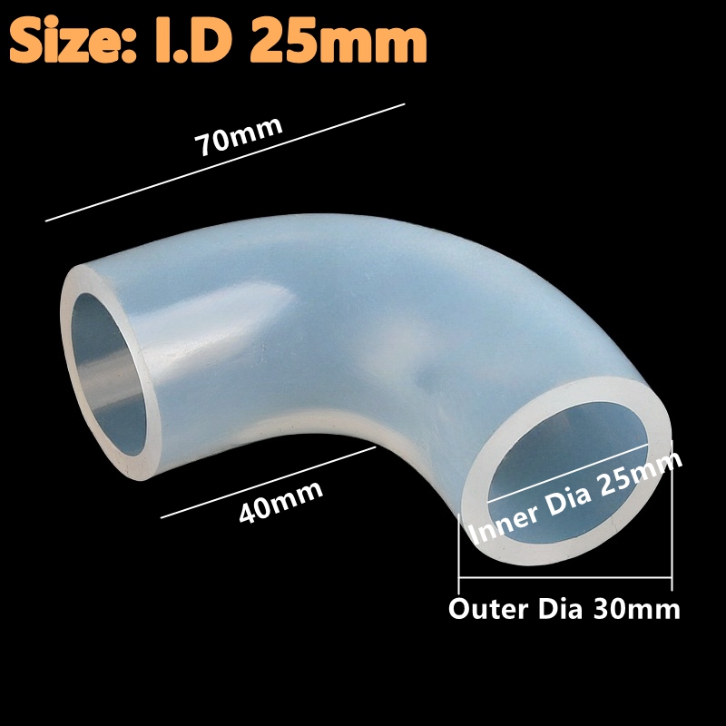1~5PCS Silicone Flexible Joints Reducing Direct Elbow Hose Accessories Food Grade Tube Flexible Drink Water Soft Connector: Red / 1''
