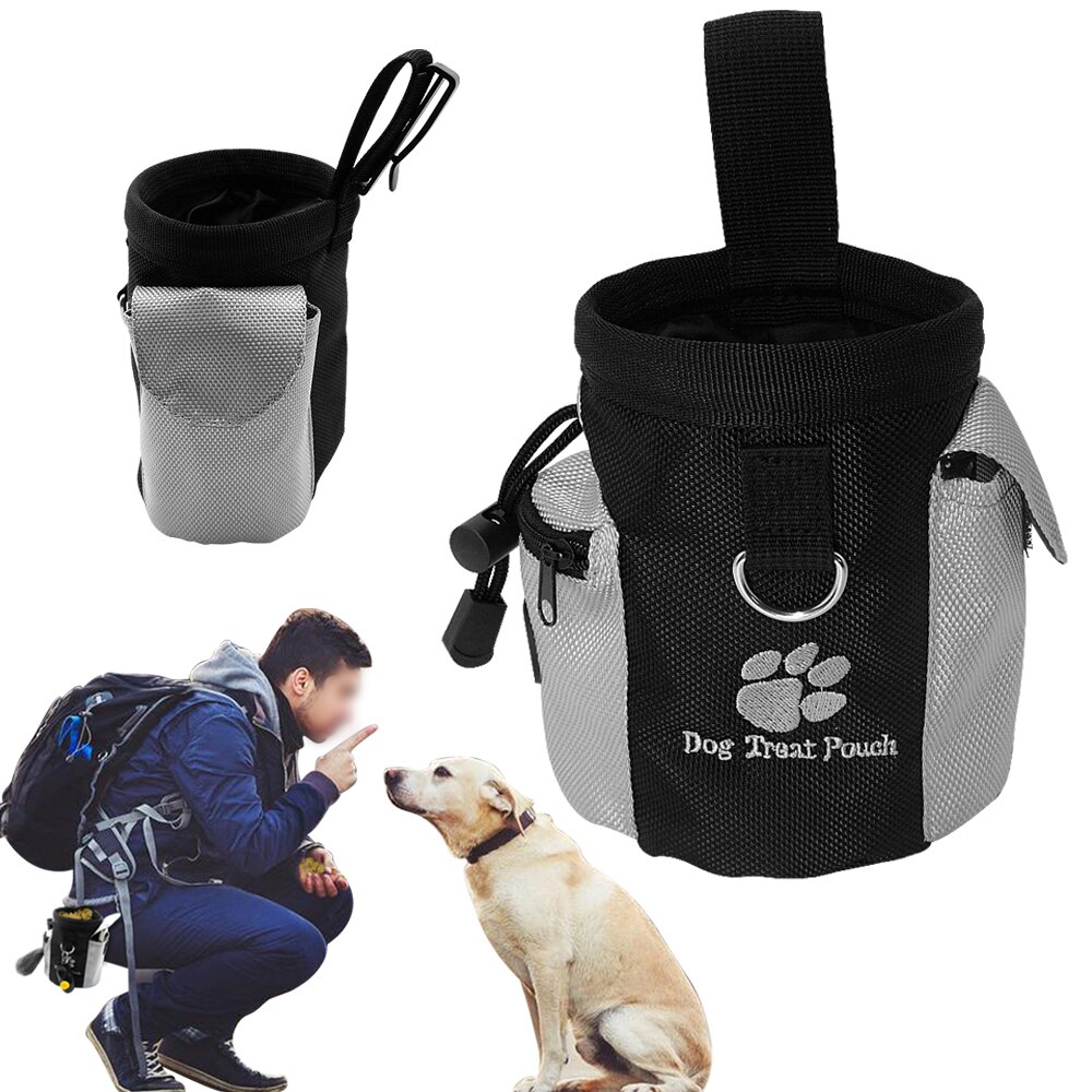 Pet Dog Treat Bag Portable Outdoor Dog Obedience Agility Training Bag Detachable Feed Storage Pocket Puppy Bait Snack Waist Bags