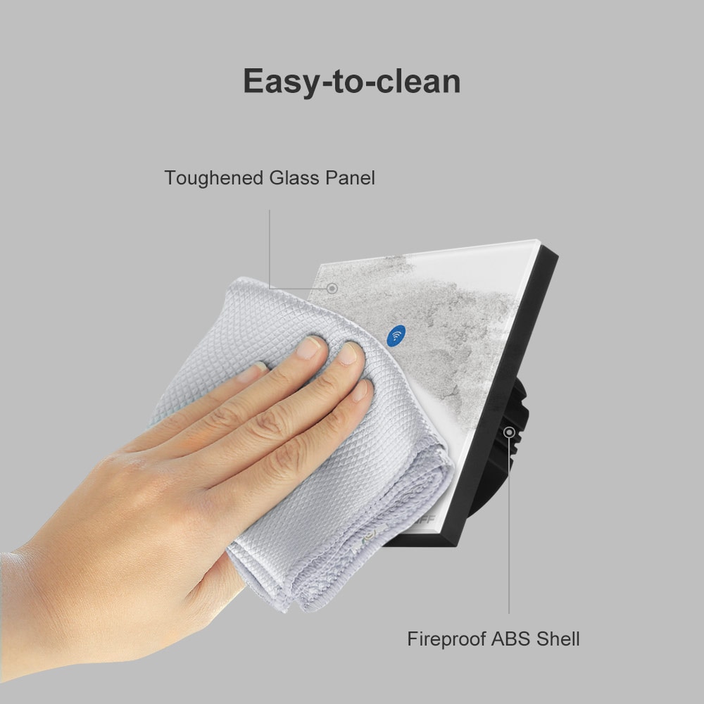 Itead SONOFF T4EU1C pas de fil neutre requis commutateur Wifi Smart mur interrupteur tactile interrupteur de fil de feu unique e-welink contrôle
