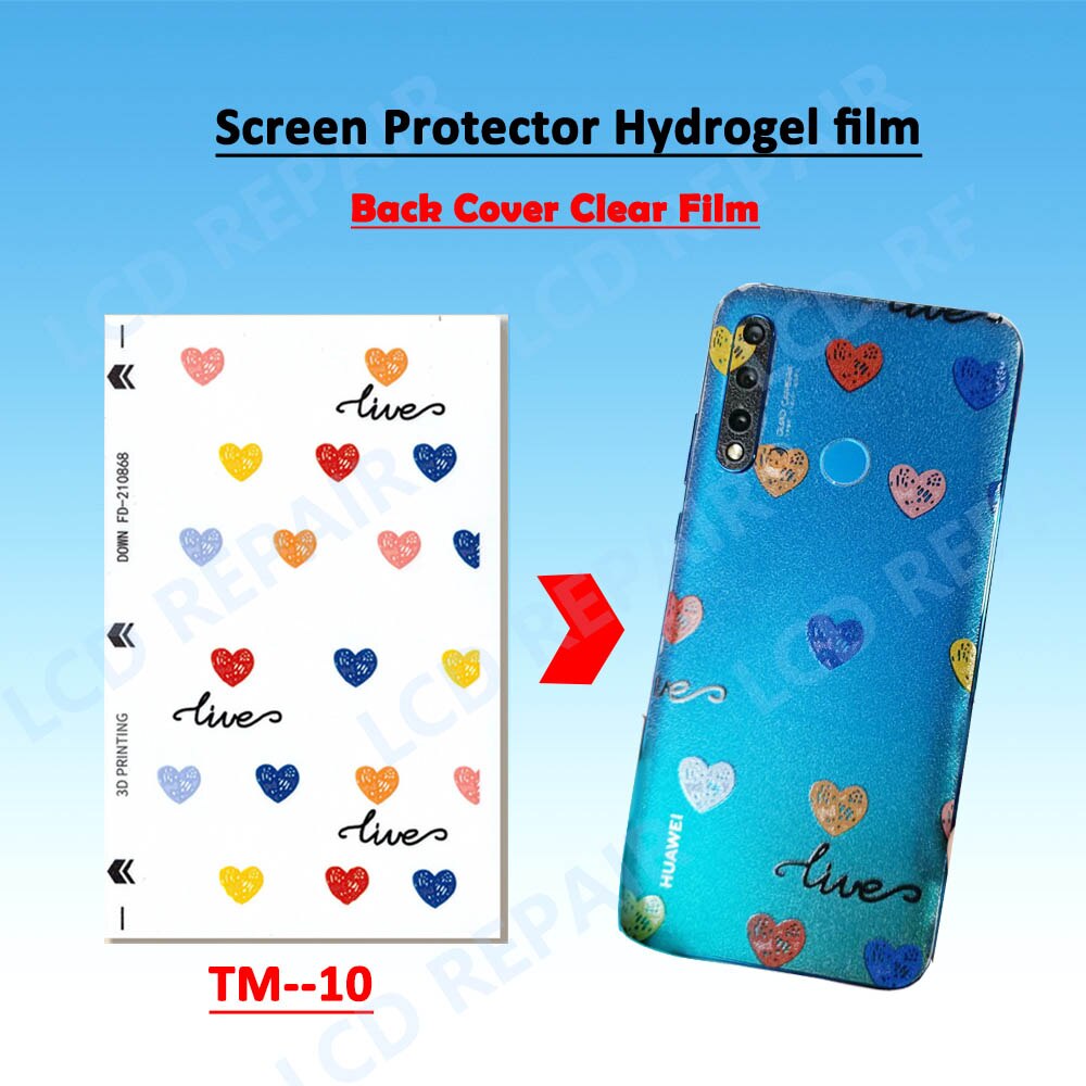50Pcs 3D Transparent Hydrogel Film Screen Protector Mobile Phone Tablet Watch TPU Hydrogel Sheet For Film Cutter Plotter Tool