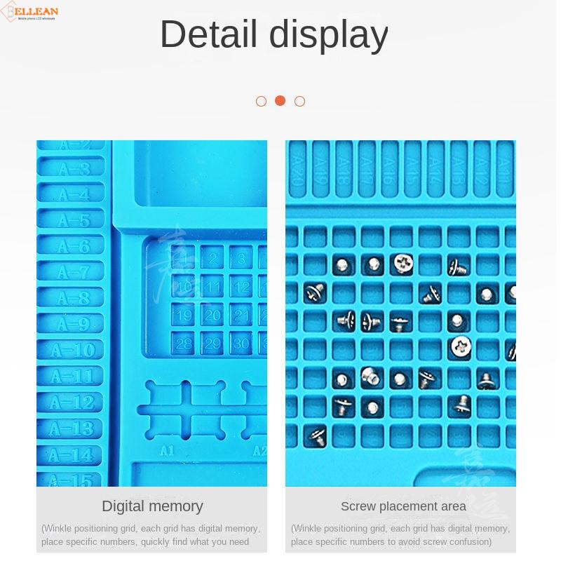 Estera de trabajo de reparación de teléfonos móviles, aislamiento térmico magnético, estera antiestática de silicona, resistencia a altas temperaturas